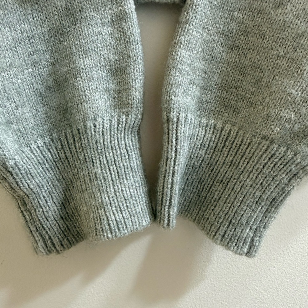 Luna Ivy Gray Women's Cardigan with Bow Accents Size S - Picture 9 of 10